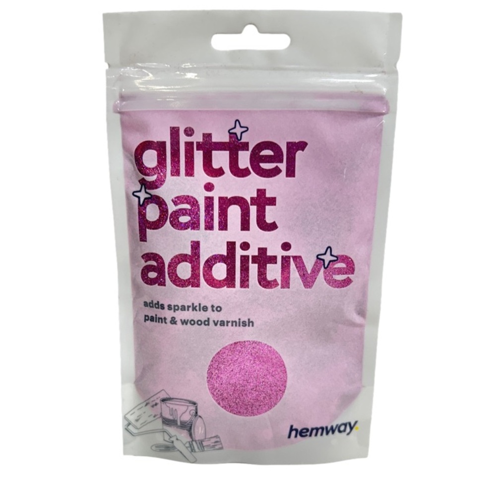 Hemway Pink Holographic Glitter Paint Additive New Sealed Package 100g